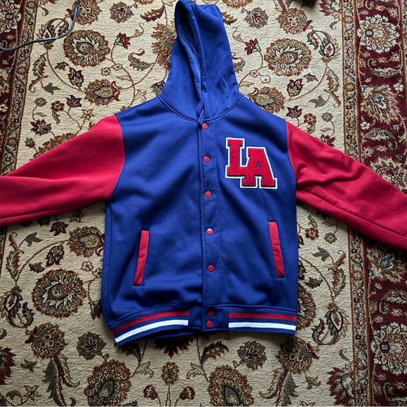 LA Varsity Fleece Button down Hoodie - Picture 1 of 2